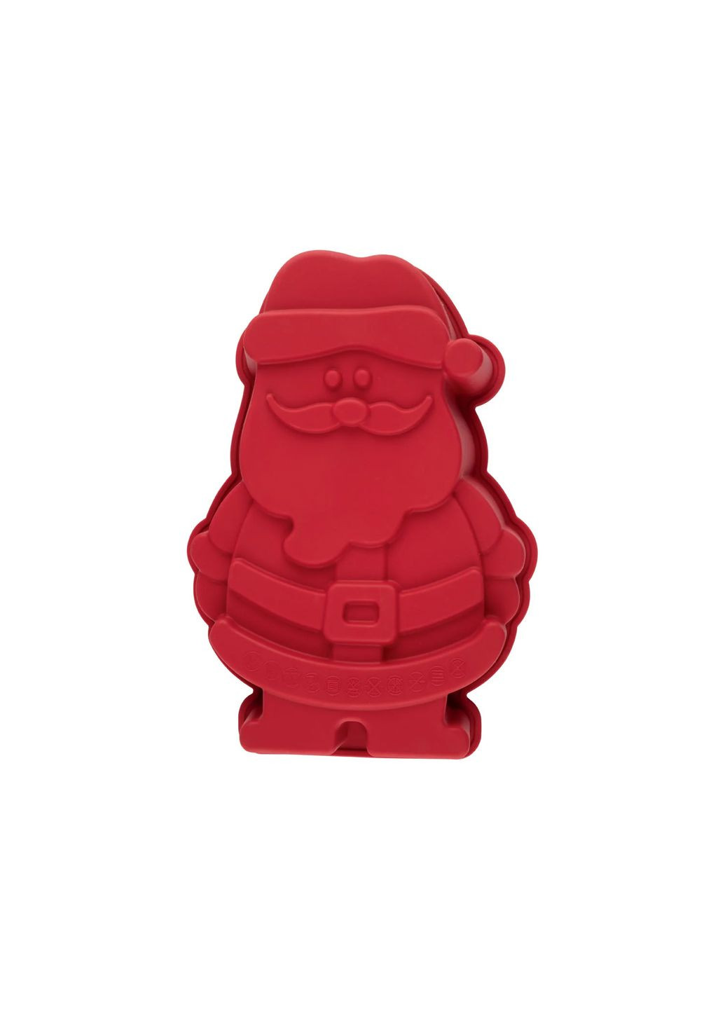 Новогодняя силиконовая форма для выпечки Санта 29x20x5,5 см красная Ernesto (354832915)