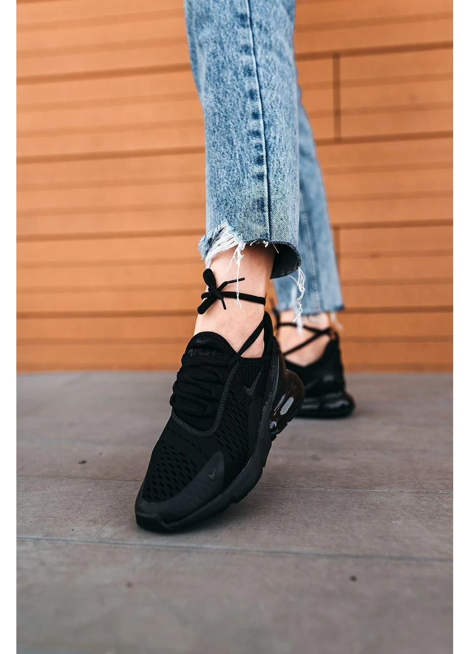 КРОССОВКИ ЖЕНСКИЕ NIKE AIR MAX 270 BLACK 5 НАЙК АИР МАКС 270 ЧЕРНЫЕ No Brand чёрные демисезоны (392023844)