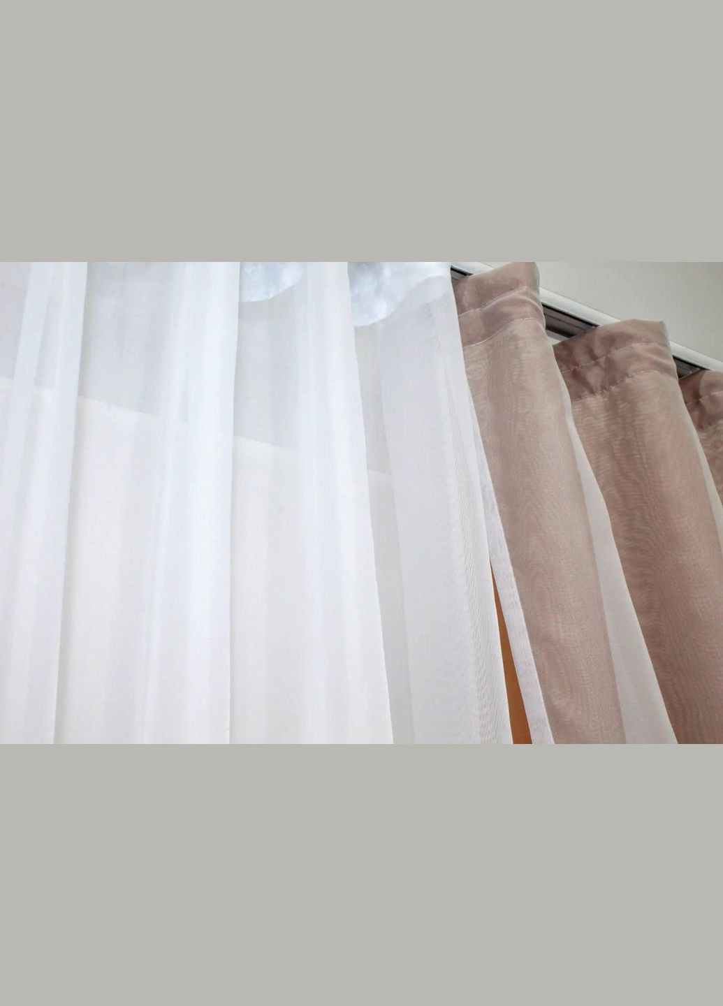 Шифоновые занавески шторы короткие 2x270x170 см (zanaves001-3) No Brand (308754527)