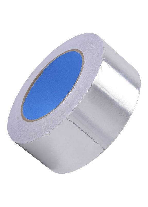 Термостойкий скотч алюминиевый / 50 мкм / длина 50 м / ширина 50 мм MaYuan (323016845)