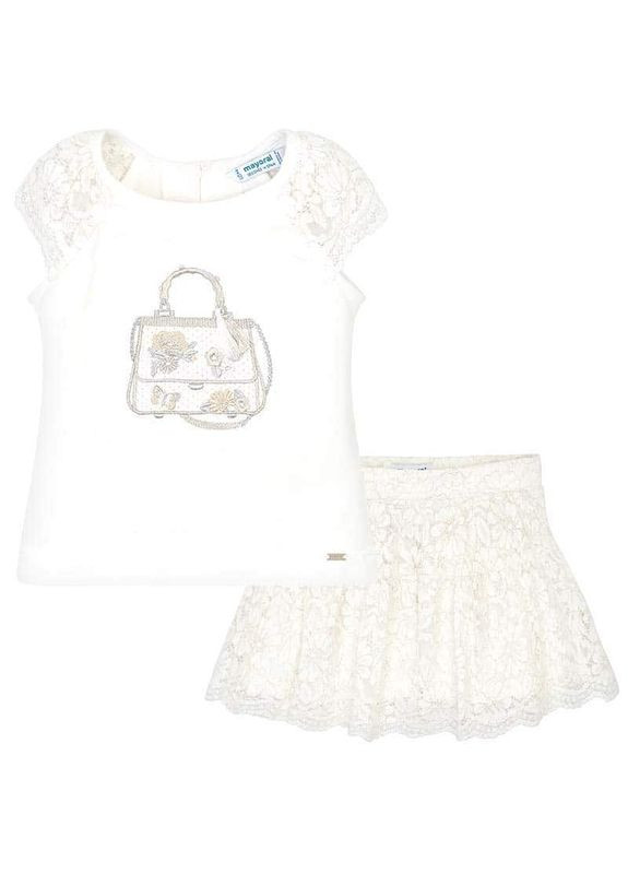 Белый комплект для девочки Mayoral