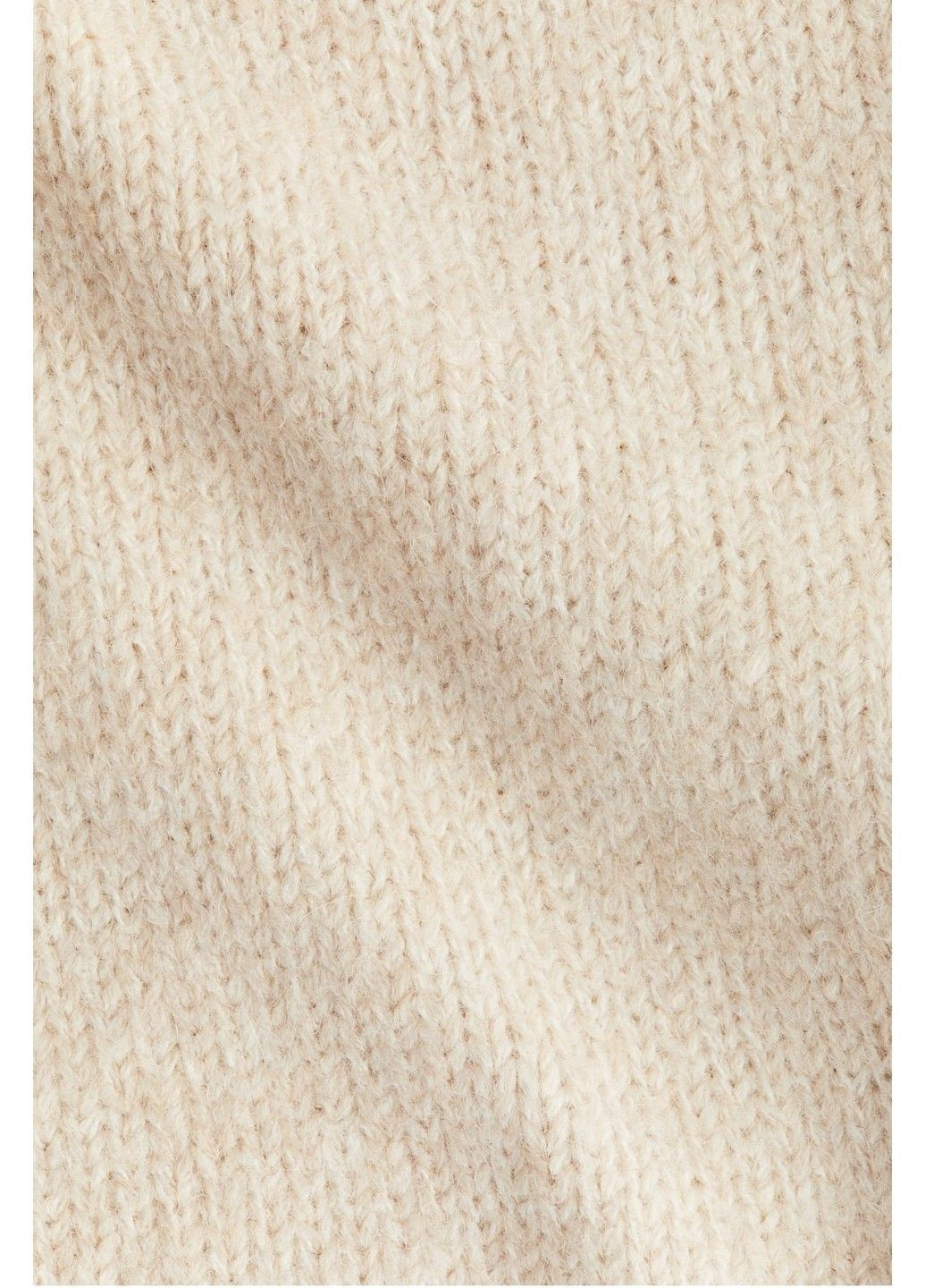 Світло-бежевий зимовий жіночий в'язаний светр з високим коміром н&м (58716) xs світло-бежевий H&M