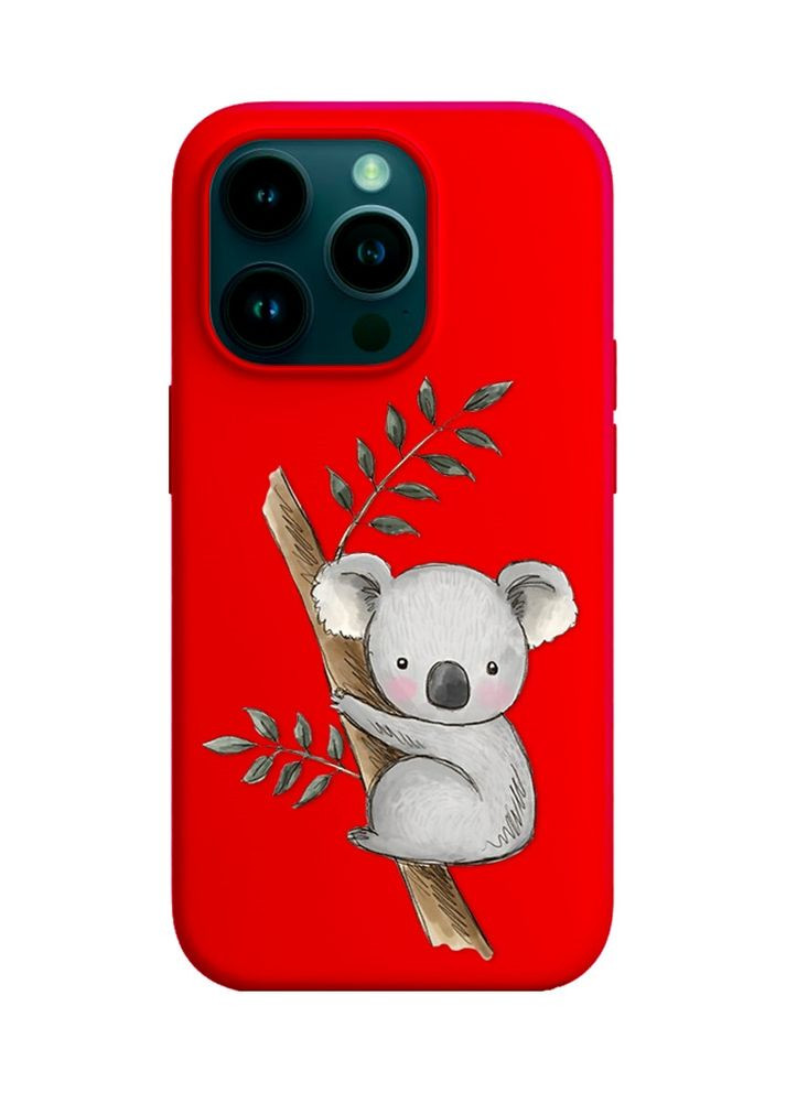 Матовий червоний чохол на Apple iPhone 14 Pro:: Коала (принт 132) Creative (360674961)
