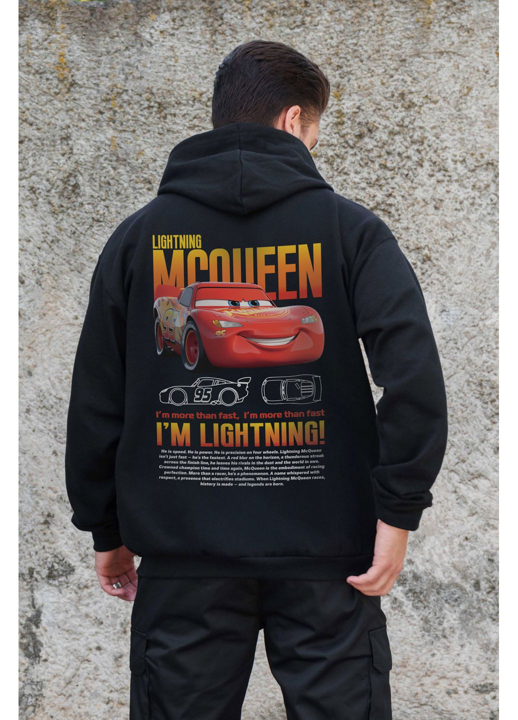 Мужское Утепленное Зип Худи На Флисе Зипер Kane С Принтом Mcqueen Without (362206972)