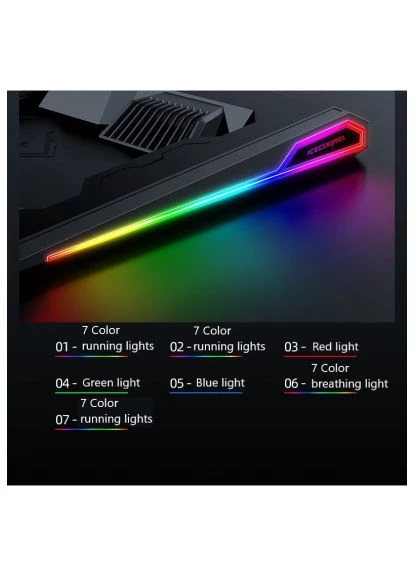 Підставка до ноутбука 10-15.6", 2*60mm 2800 RPM, USB2.0+LCD+speed control., 400x350x45mm (A3) IceCoorel 10-15.6", 2*60mm 2800 RPM, USB2.0+LCD+speed contro (366694459)