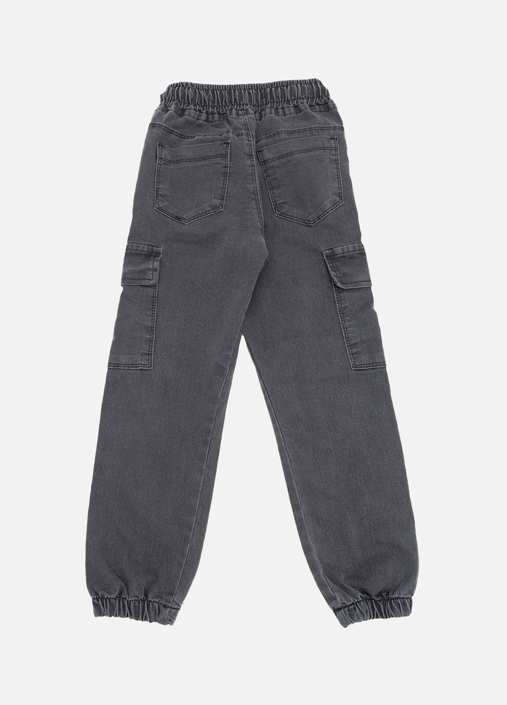 Серые демисезонные джогеры джинсовые для мальчика цвет серый цб-00254802 Yuki