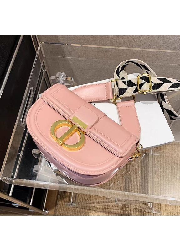 Якісна маленька сумка крос-боді, Крістіан Діор сумка сідло рожевого кольору з грубим ремінцем Christian Dior (362588079)