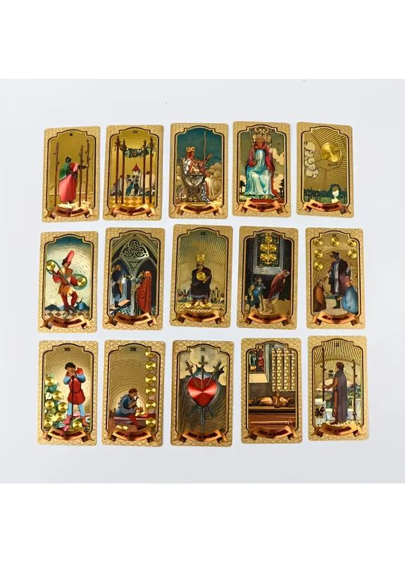 Золоте пластикове таро уейта 12Х7 см англ. мова No Brand (361866407)