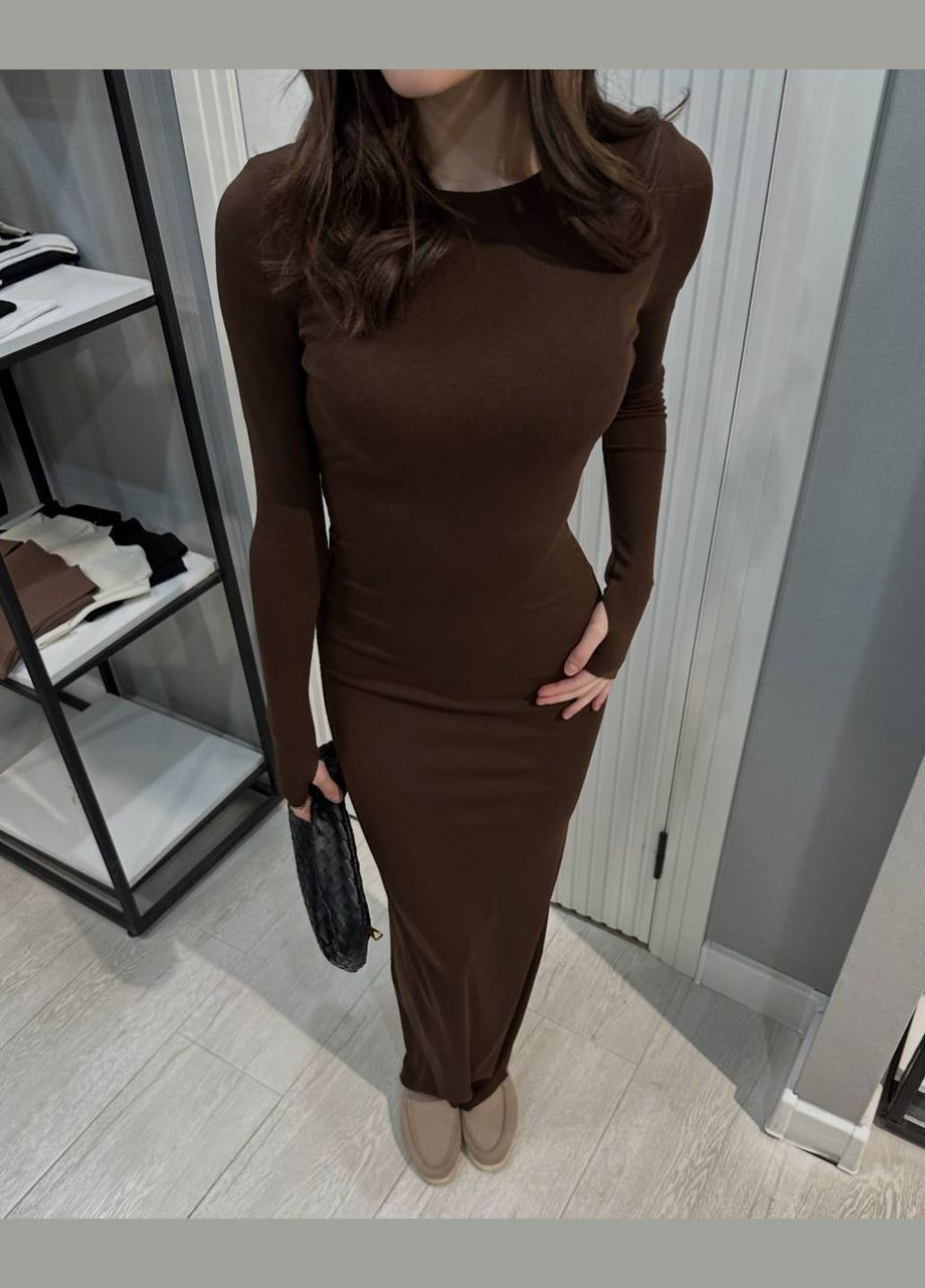 Коричнева сукня «sk!ms» No Brand