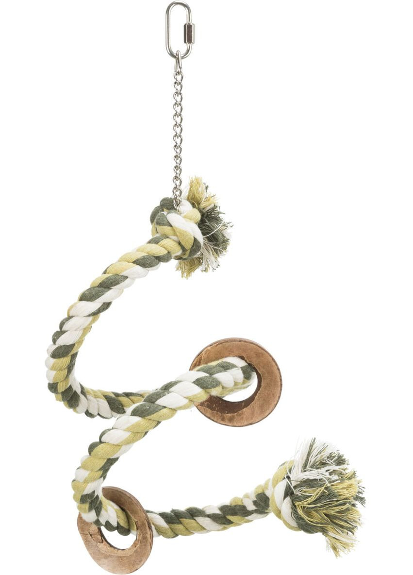 Іграшка для птахів канат з кільцями пластик 50см арт.5164 (4011905051642) Trixie (315599062)