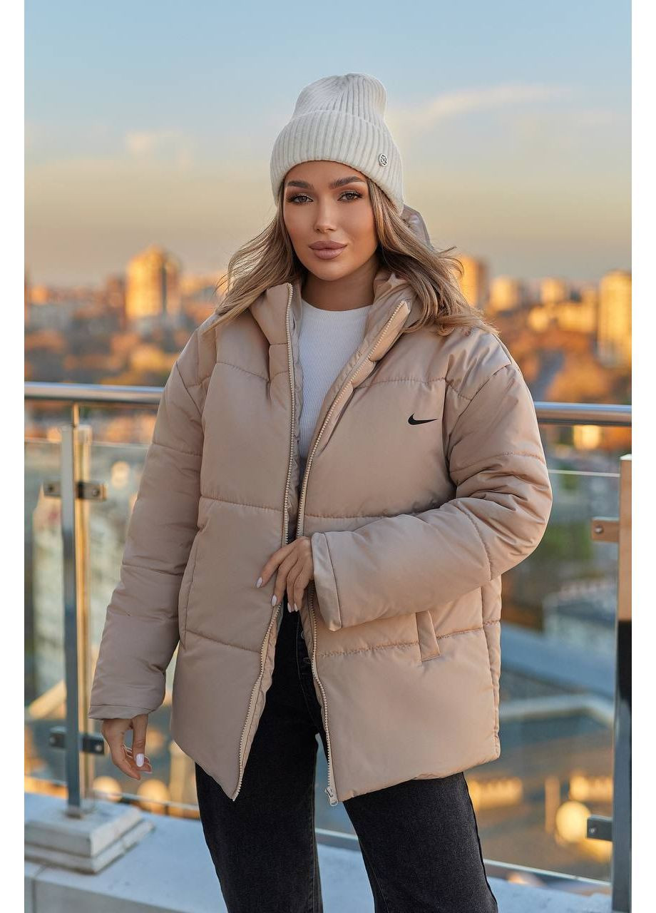 Бежева стильна зимова куртка Fashion