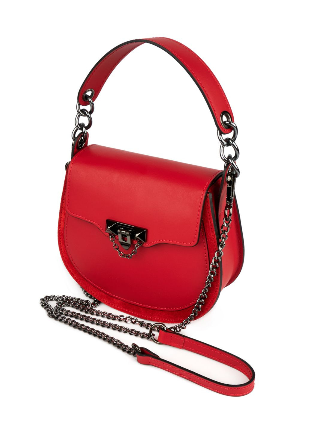 Клатч сумочка трендова жіноча натуральна шкіра червона Fior Di Loto (371884207)