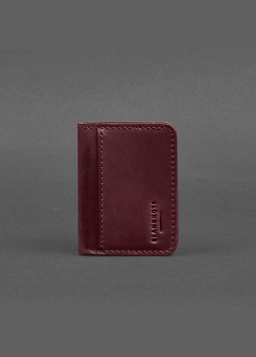 Шкіряна обкладинка для ID- паспорта і водійських прав 4.1 бордова Crazy Horse з гербом (A-027585) BlankNote (328444764)