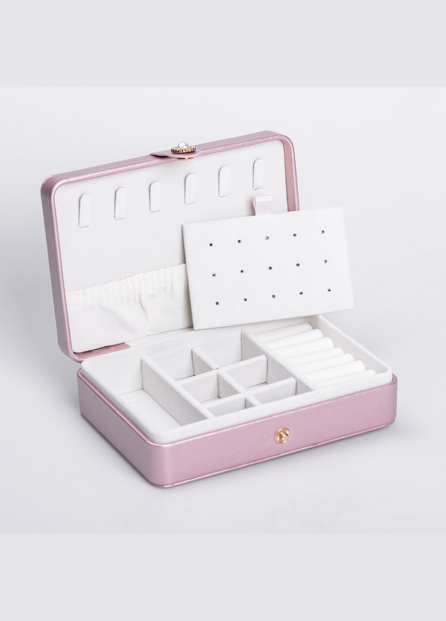 Скринька для прикрас з еко шкіри 16×11×4.7 см органайзер для ювелірних виробів HP-5-30PP Yiwu (325922779)