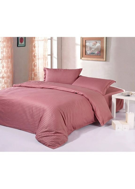 Постельное белье MAUVE Elite Сатин страйп Евро на резинке MERISET (278256222)