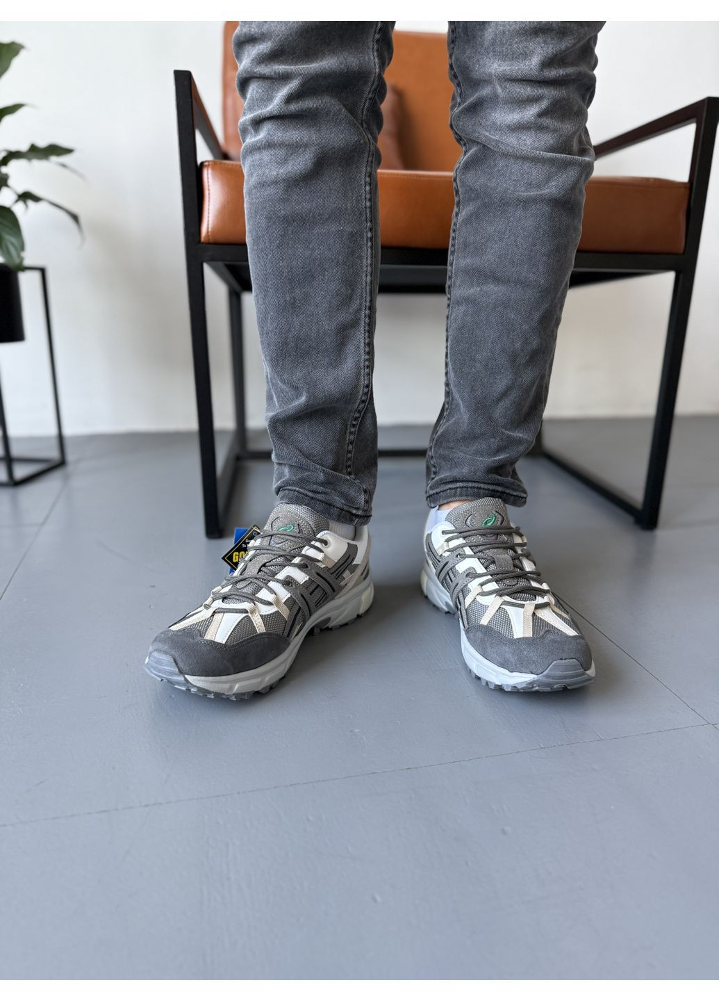 Сірі Осінні кросівки чоловічі asics gel-sonoma 15-50 grey gore-tex асікс гель сонома 15-50 No Brand