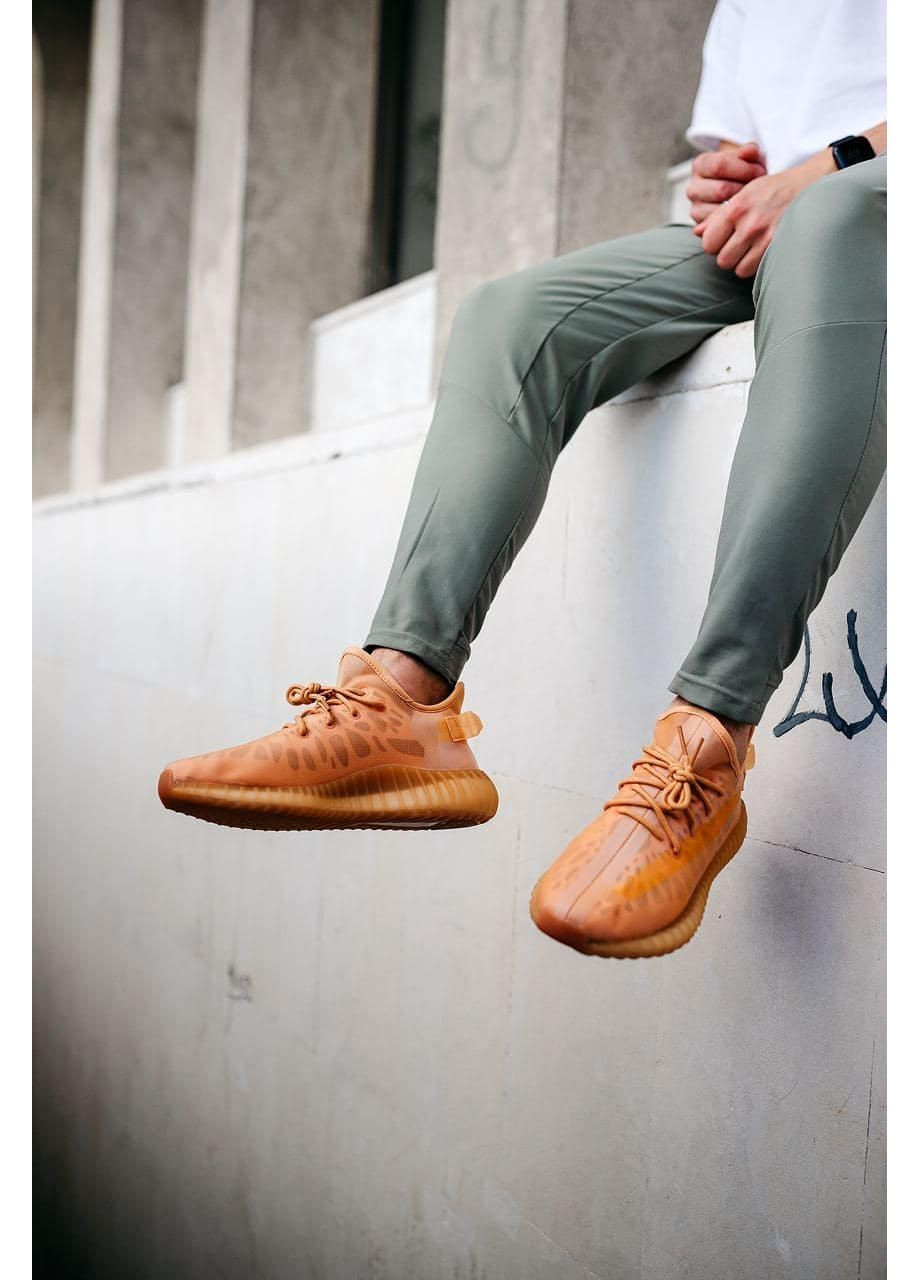 Помаранчеві Осінні кросівки чоловічі adidas yeezy boost 350 v2 mono clay адідас ізі буст No Brand