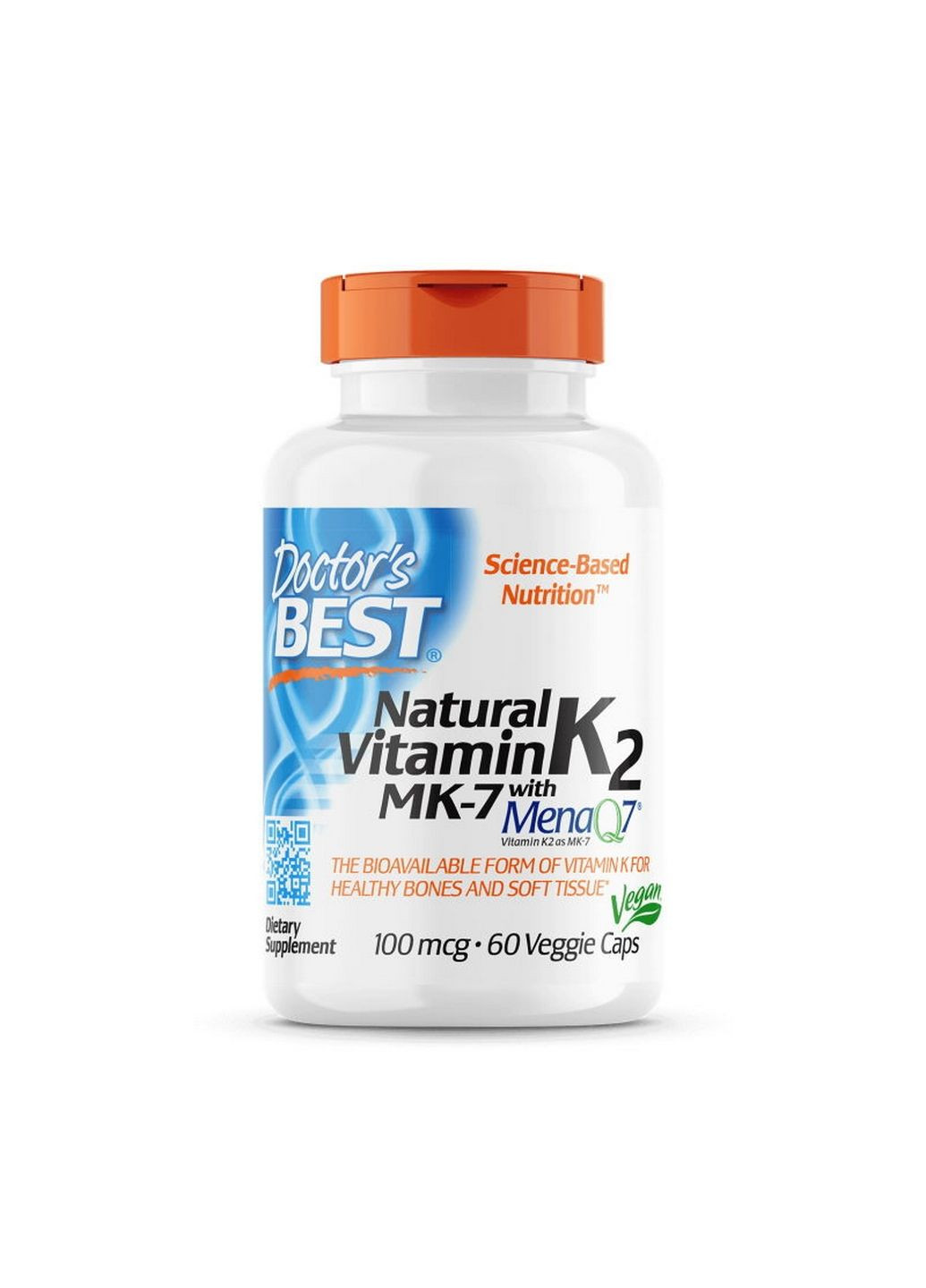 Витамины и минералы Natural Vitamin K2 MK-7 100 mcg, 60 капсул Doctor's Best (296260220)