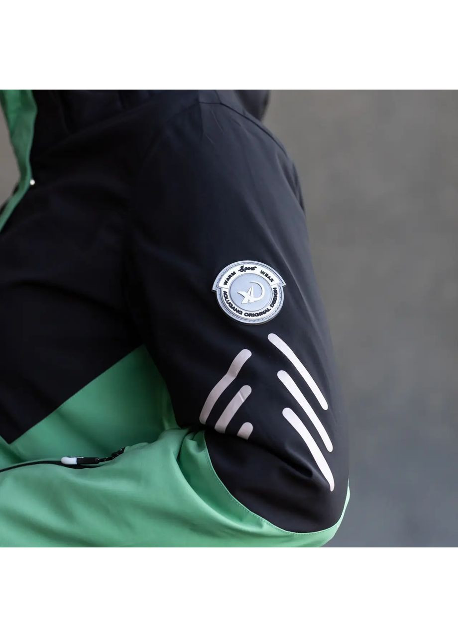 Зелена зимня жіноча термокуртка гірськолижна повсякденна сноубордична Aolugang куртка лижна