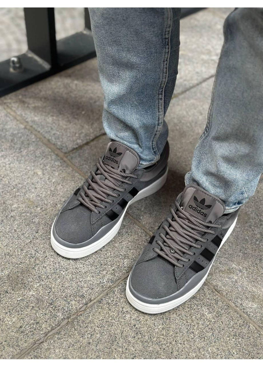 Чорні Осінні кросівки чоловічі adidas campus bad bunny gray адідас кампус No Brand