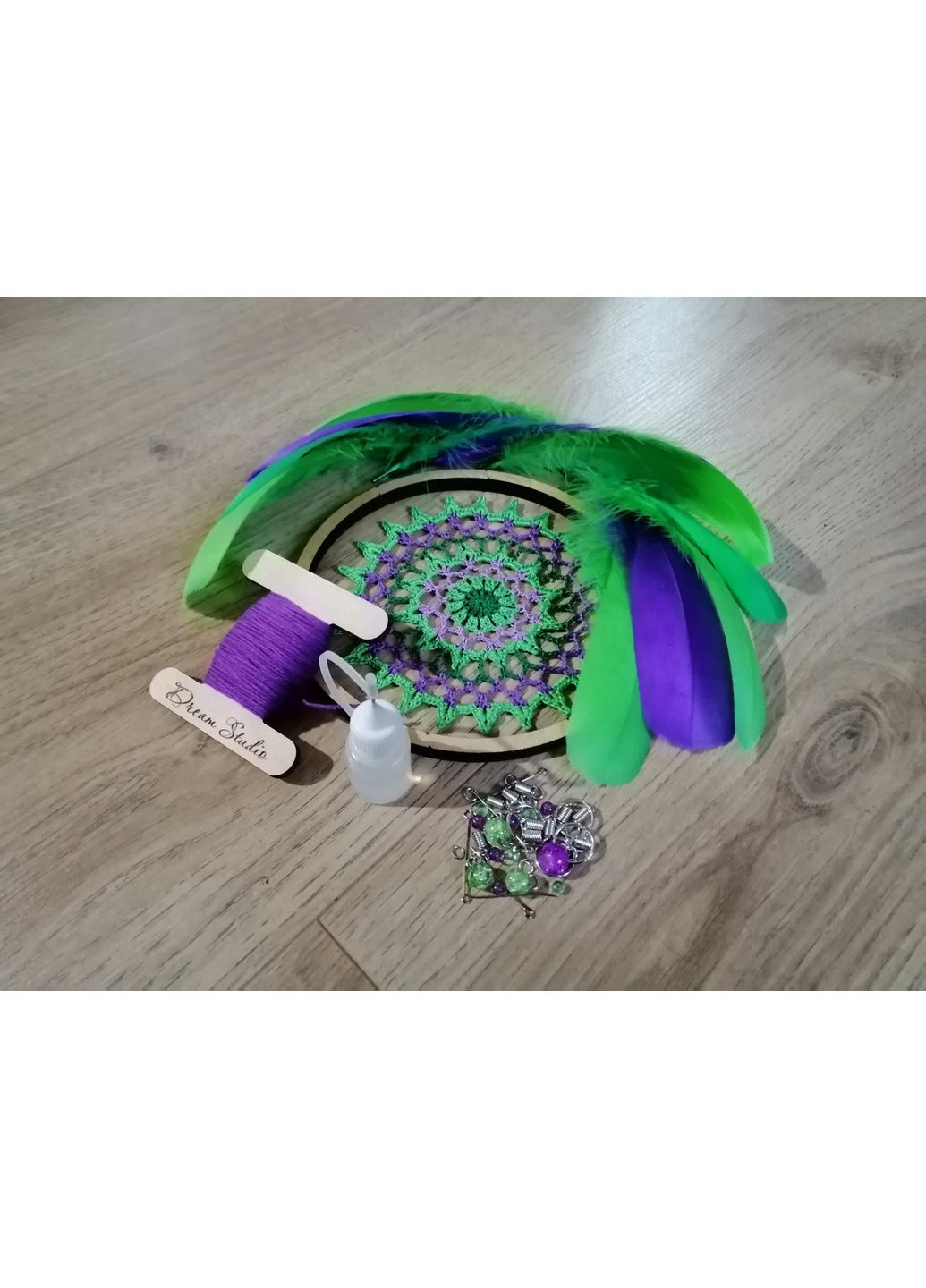 Авторский эко-набор для творчества "Ловец снов "Прованс". Набор для рукоделия с пошаговой инструкцией Dream Studio (363057556)