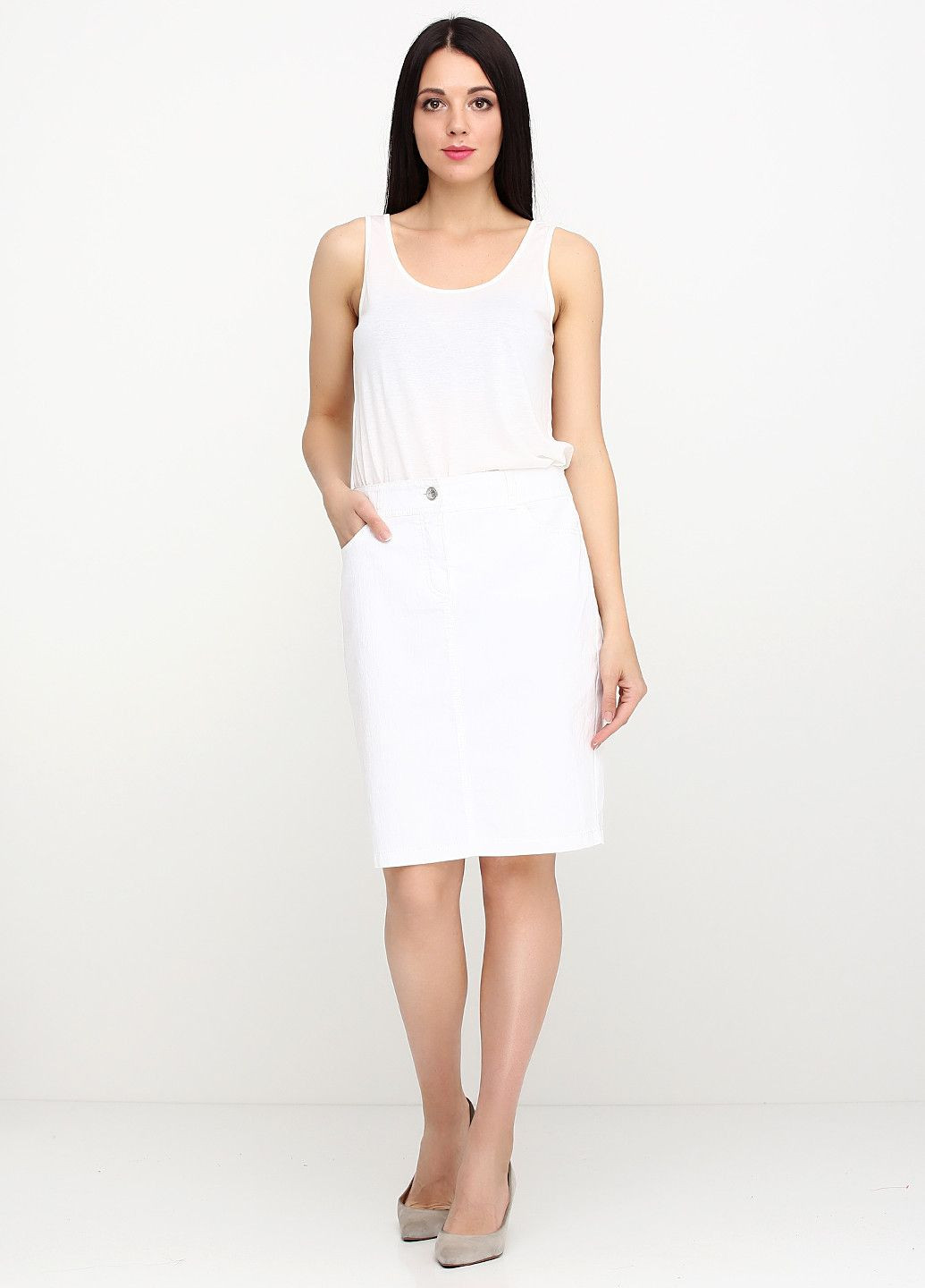 Белая повседневная юбка голубой Gerry Weber