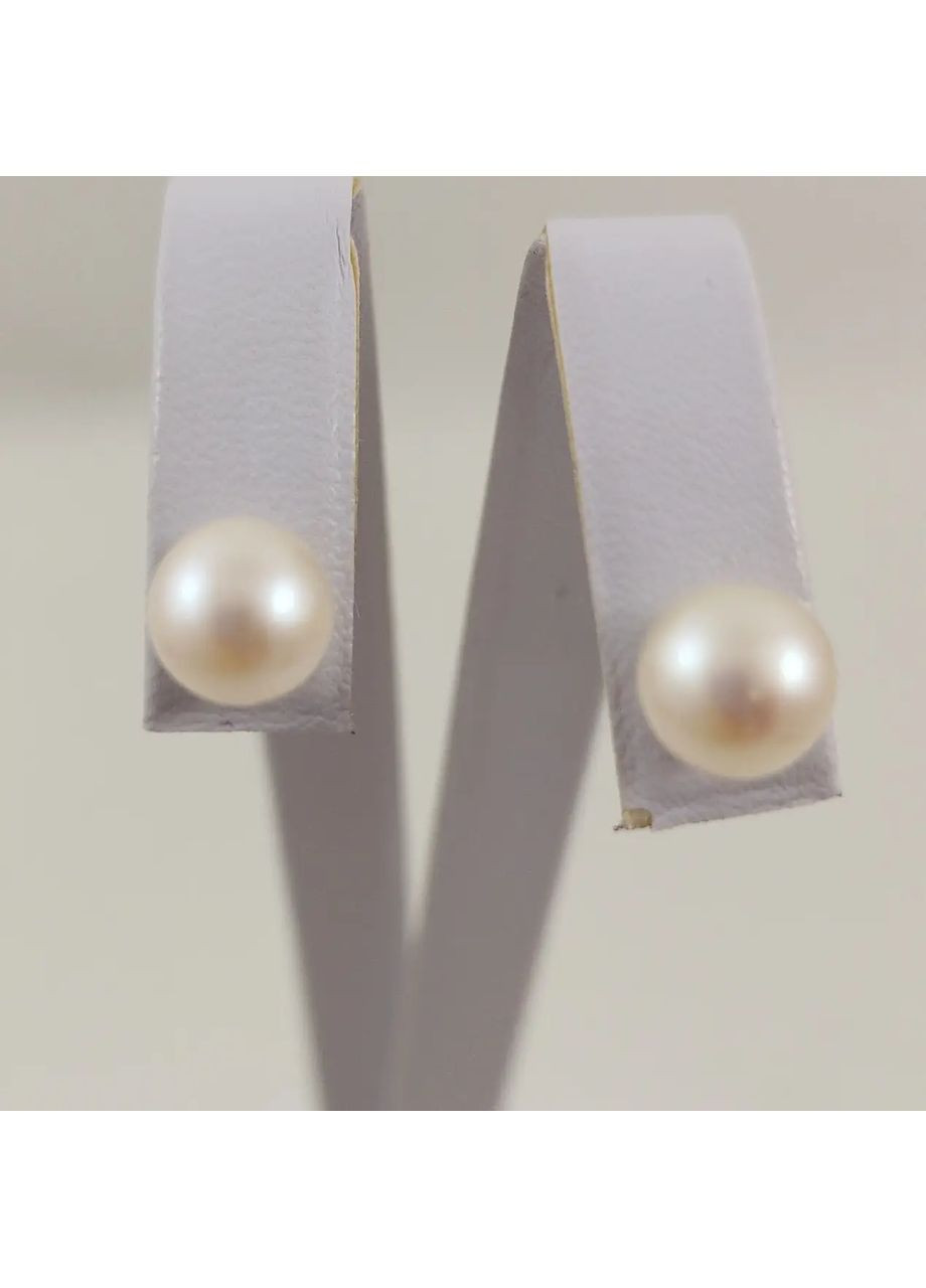 Золоті сережки-пусети з перлами 23359581 No Brand Сережки (369149693)