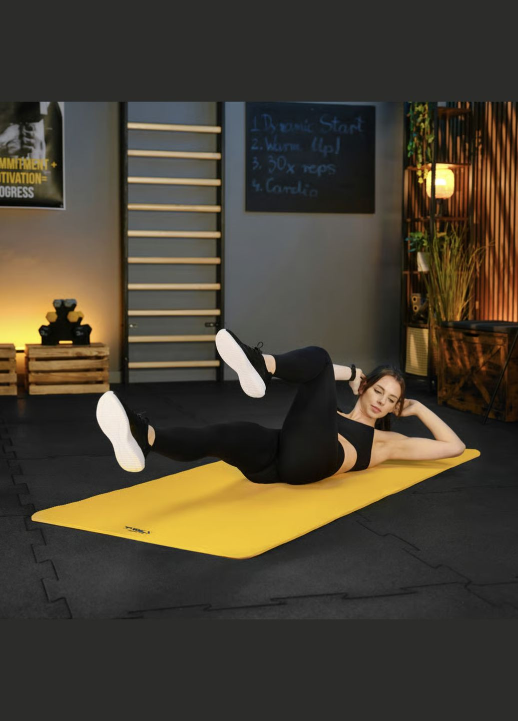 Коврик для йоги TX-019NGM NBR 1см 190х80 желтый TREX Sport (323136240)