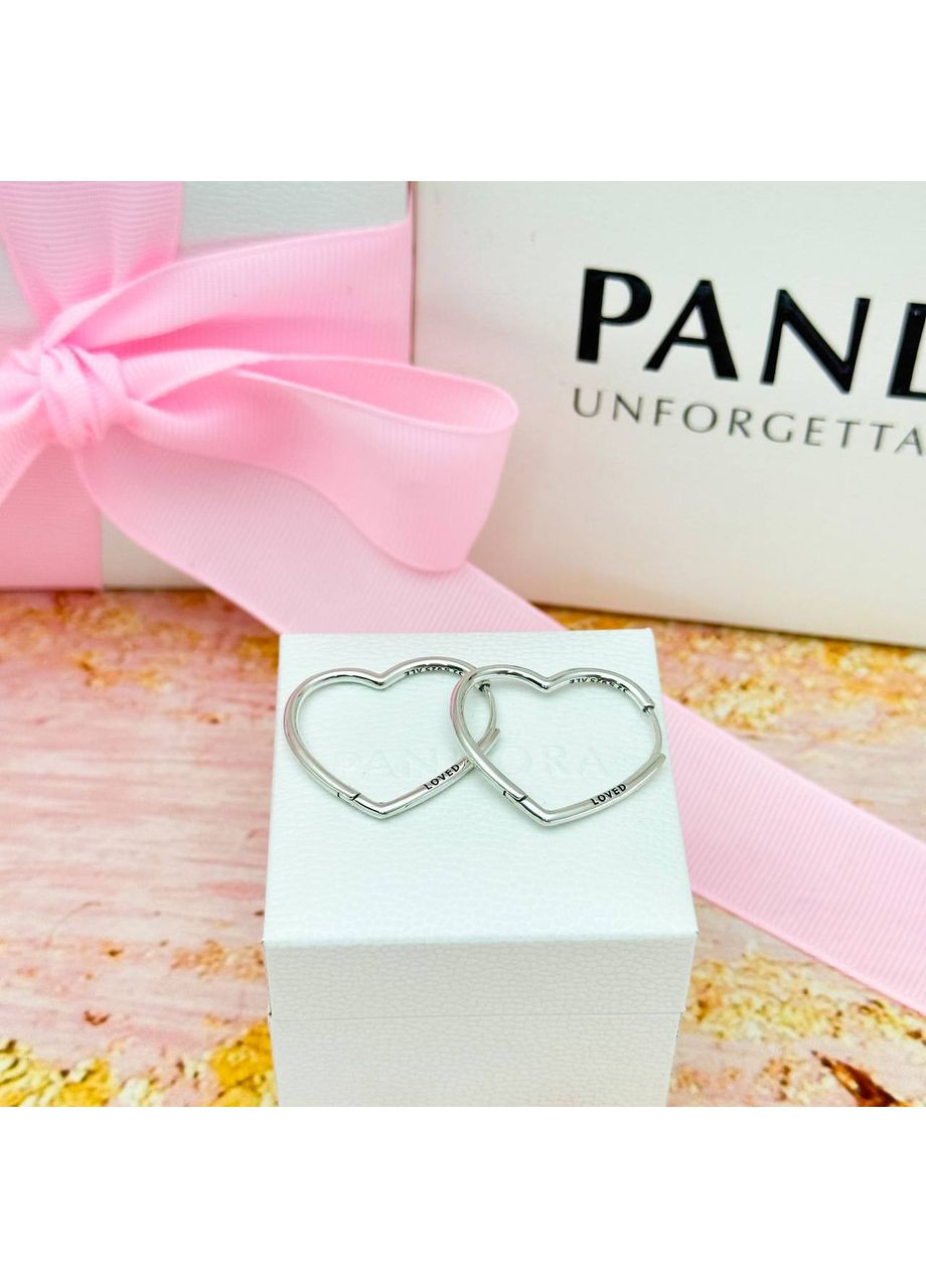 Срібні сережки Пандора кульчики "Невичерпне кохання" 297822 Kabluchka (355346707)