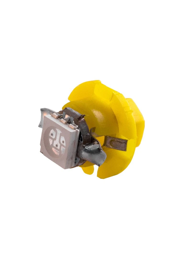 Светодиодная авто лампа T5-B8.4-1smd-5050 LED желтый 12V LEDUA (323473882)