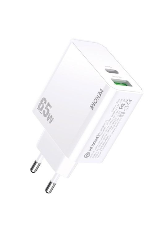 Мережевий зарядний пристрій 65W Charger білий (WP-U116) Wekome (355949868)