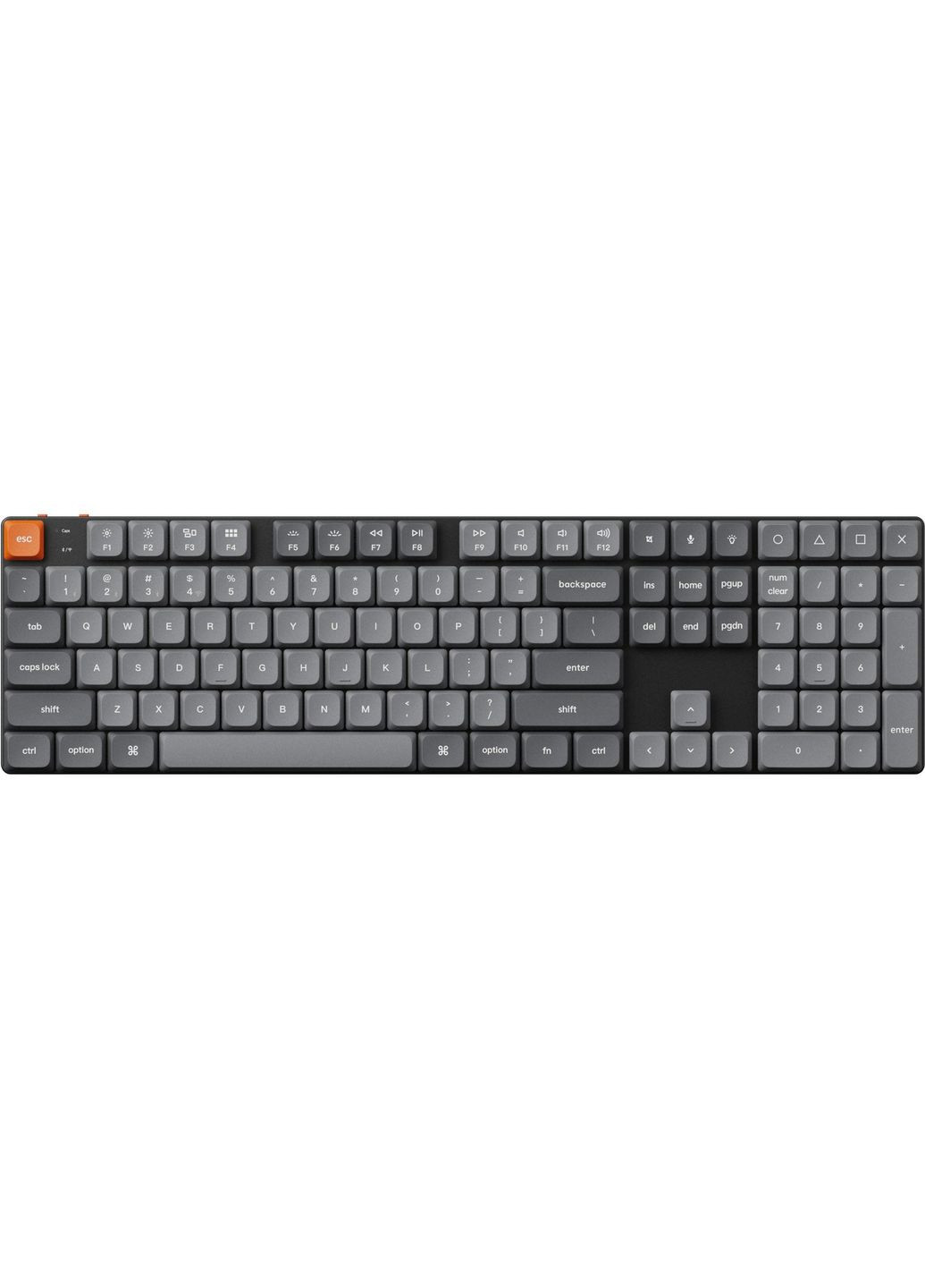 Клавіатура механічна K5 Max 104Key, Gateron MX 2.0 Brown, WL/BT/USB-A, QMK, RGB, чорний Keychron (367854271)