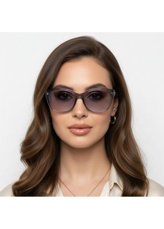 Окуляри для зору фотохромні жіночі – пластикова оправа сірого кольору, дужки темно-сині. Код 7064 C3 +1.75 Fabia Monti (365832497)