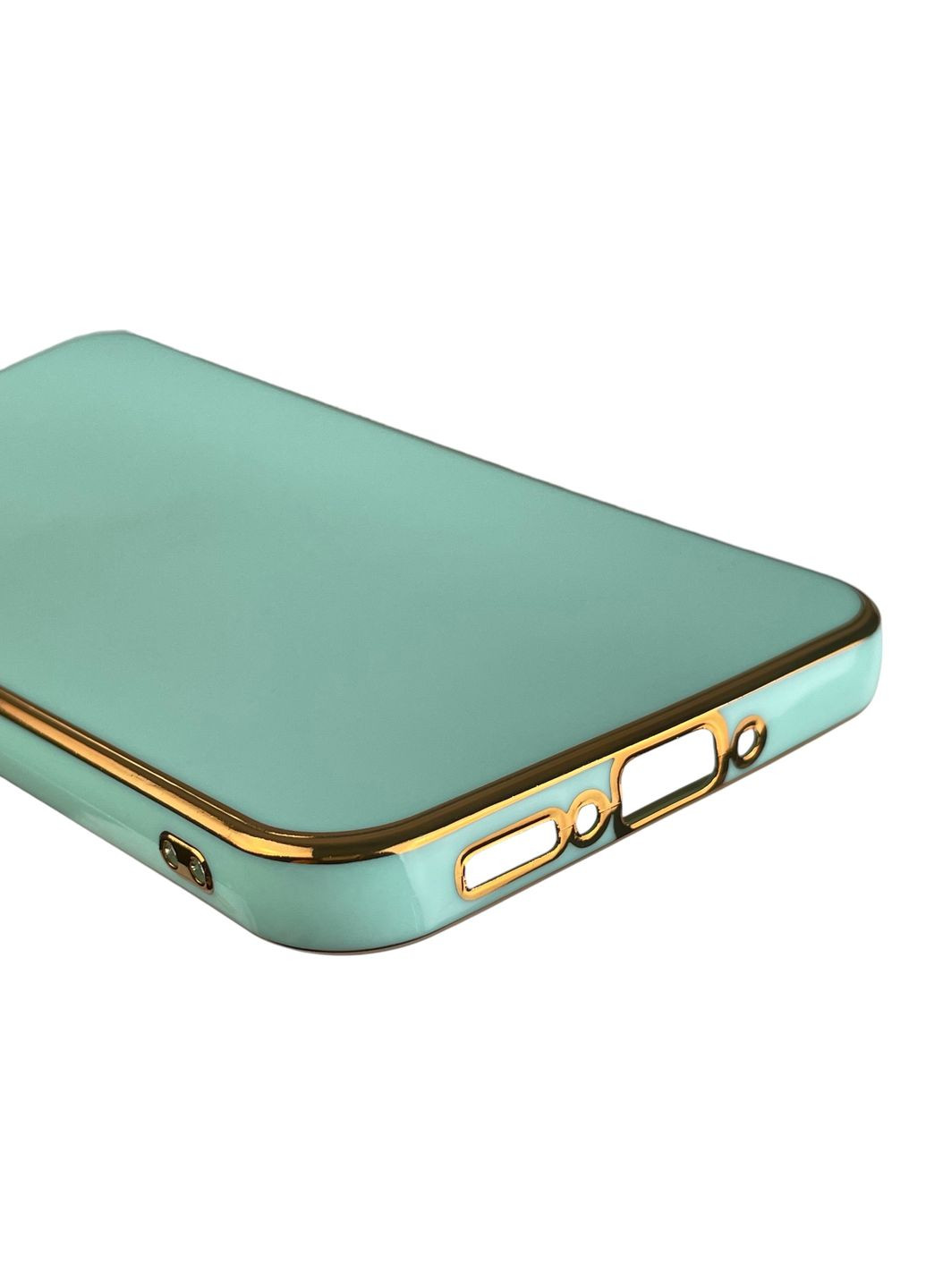 Чохол для Galaxy A34 5G SM-A346E глянсовий із золотою окантовкою із захистом камери на самсунг а34 бірюзовий Samsung (366020857)
