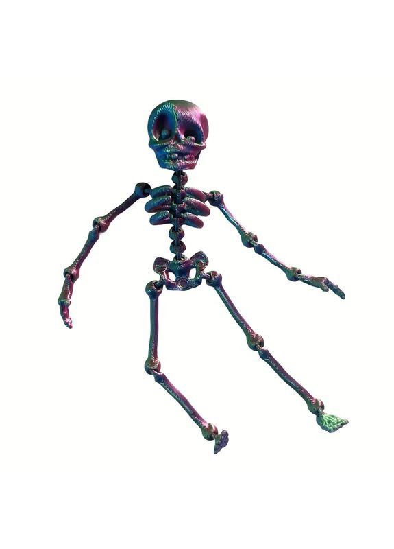 Игрушка-антистресс 3D-печатный Скелет с движущимися конечностями – декоративная фигурка из PLA, 11 см No Brand (366303890)