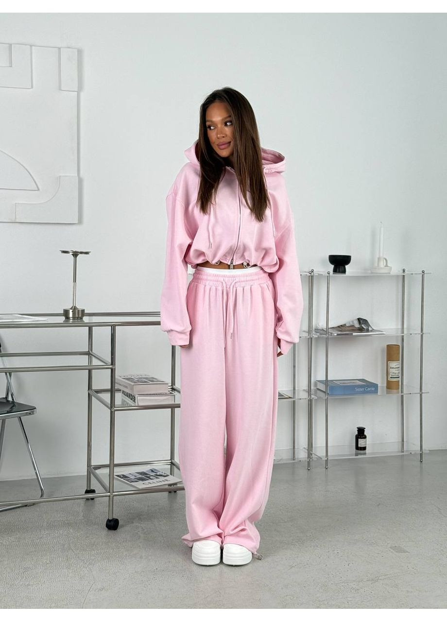 Жіночий трикотажний костюм з худі на замку — заміри в описі GD/GL Модний простір (366437964)