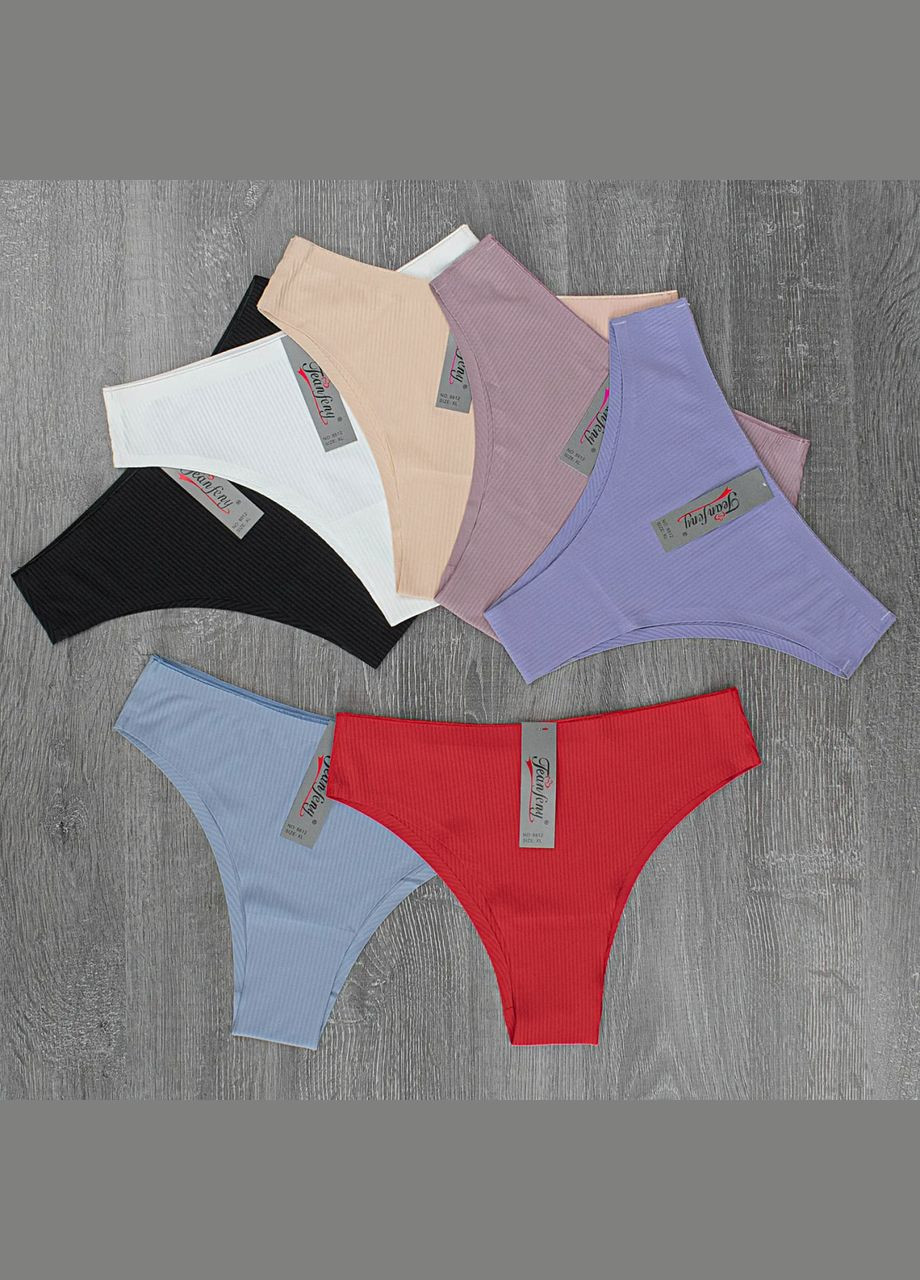 Трусики-танга з ефектом "другої шкіри" набір 7 шт No Brand Танга (316027830)