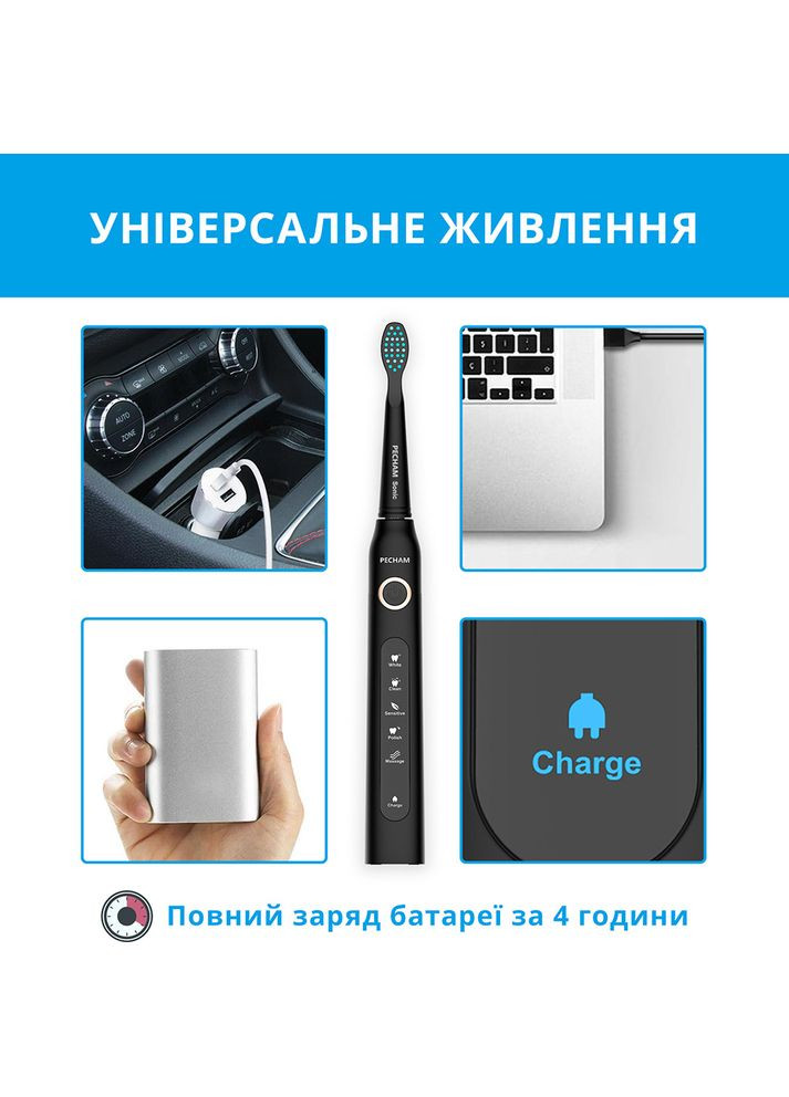 Зубна щітка Black Travel (0290119080202) PECHAM (306581984)