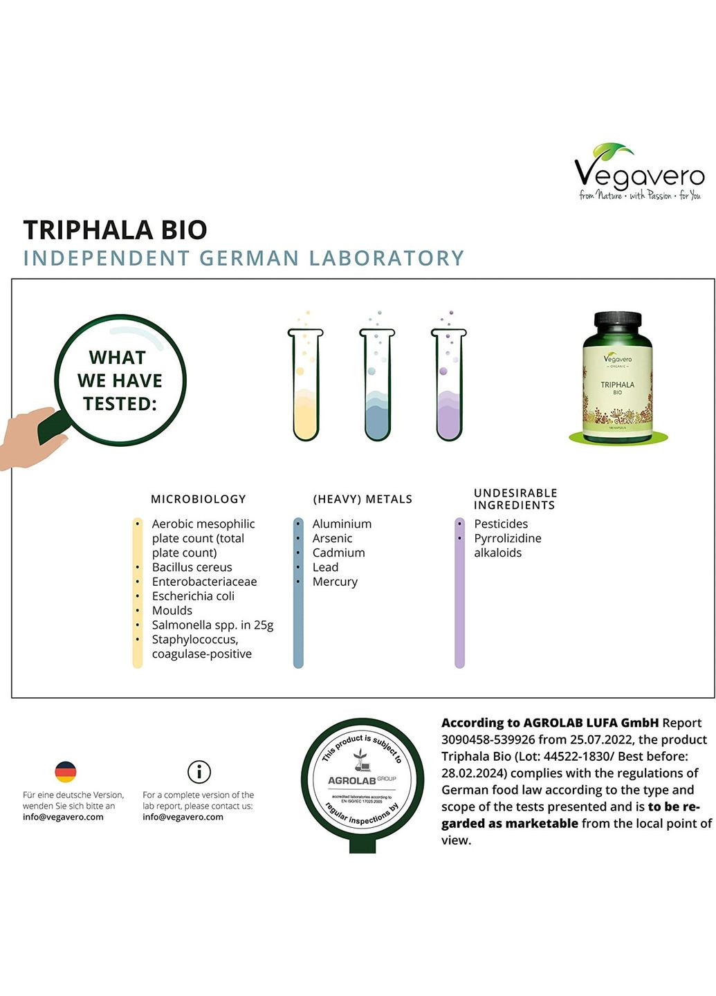 Трифала (Triphala) 650 мг ® - 120 капсул Vegavero (299717675)