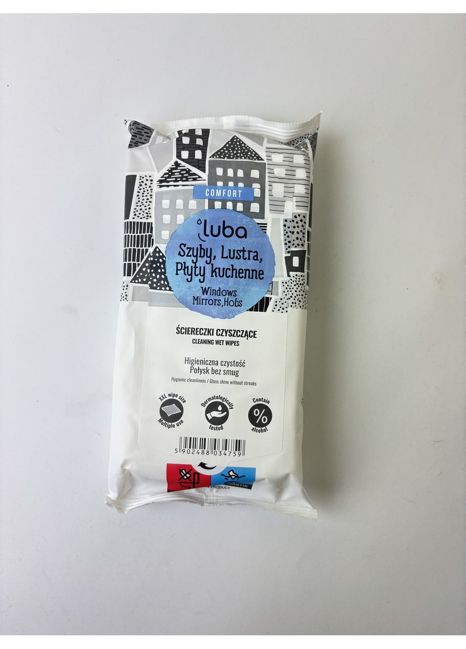 Comfort влажные салфетки для чистки стеклянных и зеркальных поверхностей 32 шт. Luba (356167283)