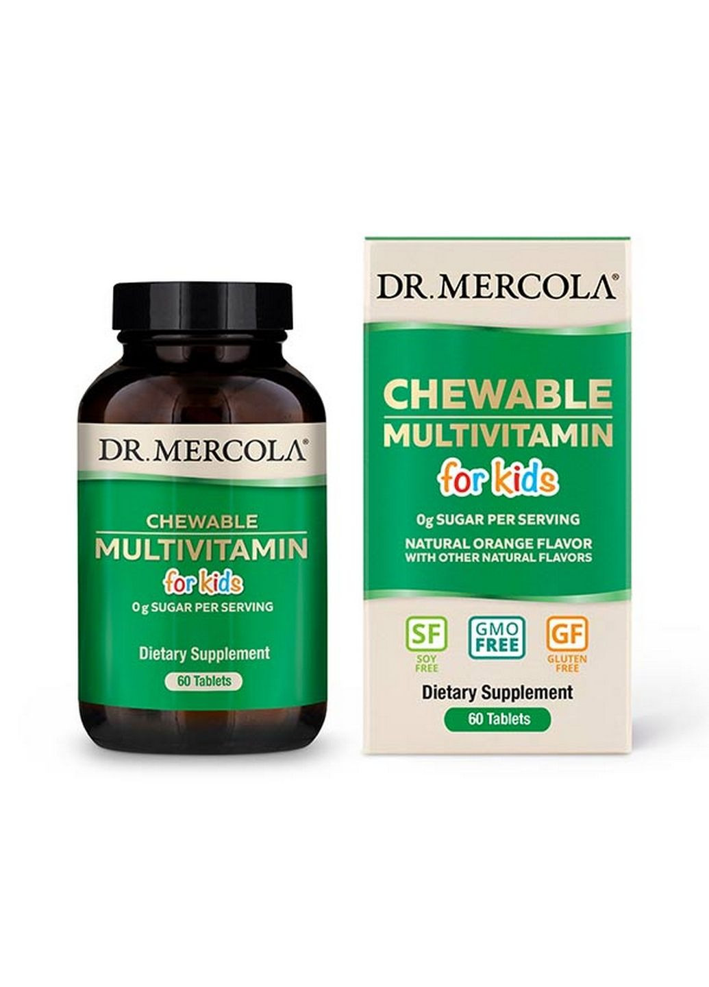Витамины и минералы Chewable Multivitamin for Kids, 60 таблеток Dr. Mercola (293417958)