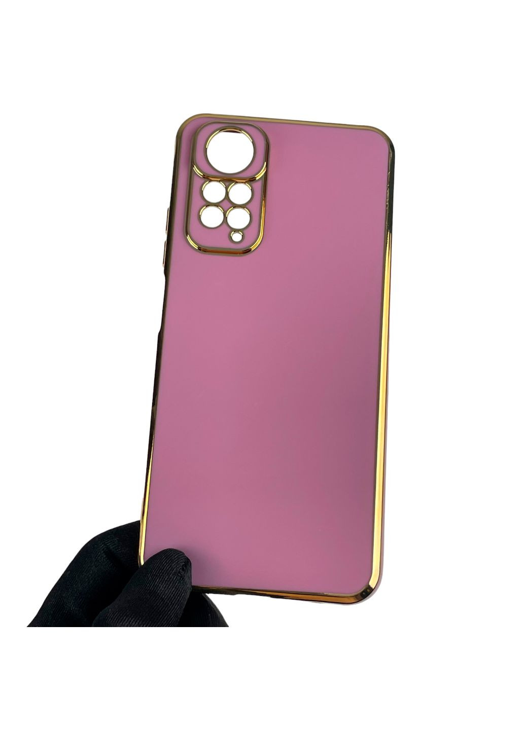 Чехол для Redmi Note 11S с золотой окантовкой с защитой камеры на сяоми редми нот 11с черничный Xiaomi (366021167)