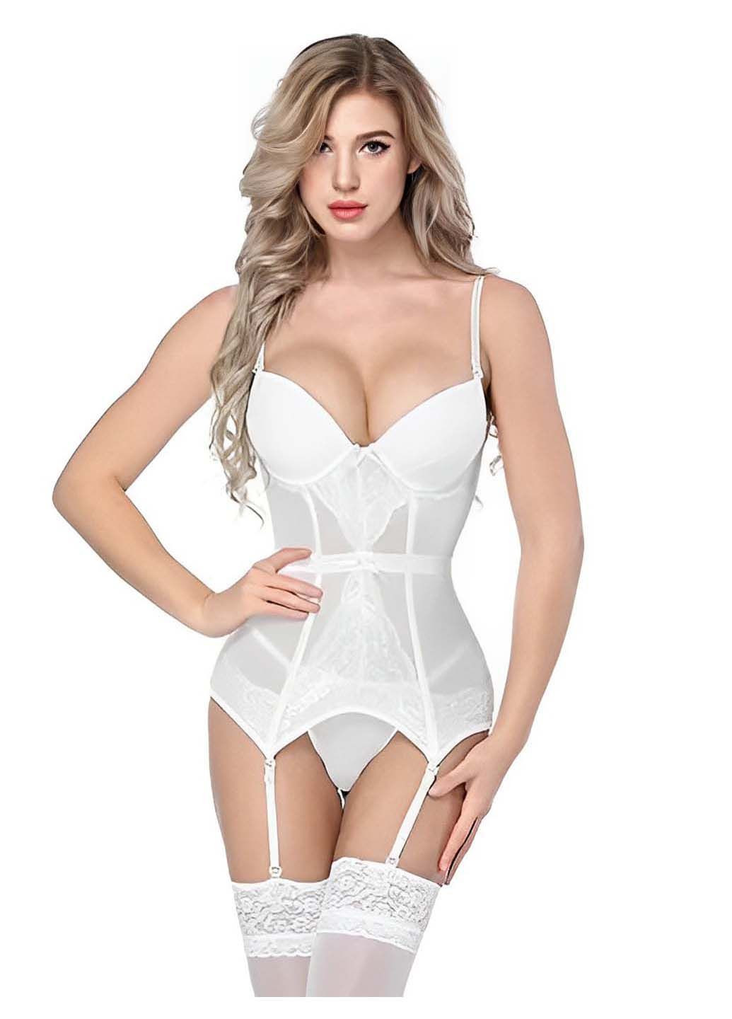 Эротический корсет боди с подвязками для чулок We Love (279849931)