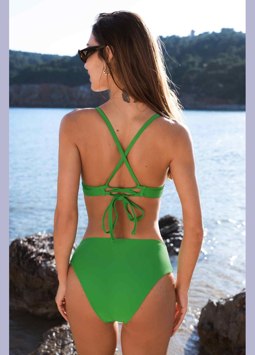 Зеленый летний купальник CUPSHE