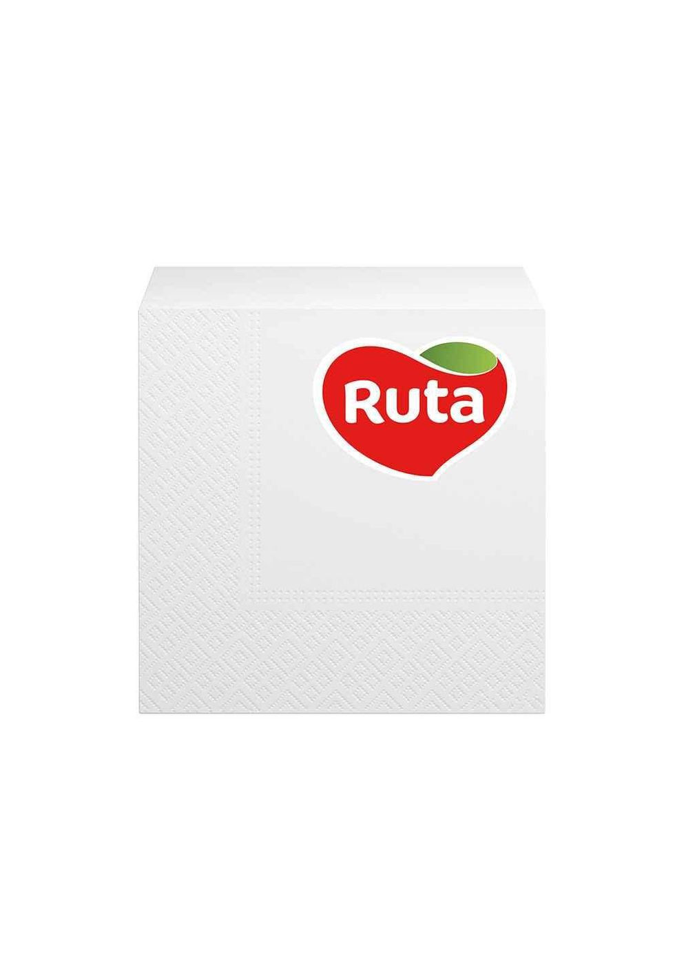 Серветки Double Luxe 2 шари 24х24 см 40 шт. Білі ТМ Ruta Рута (303416690)