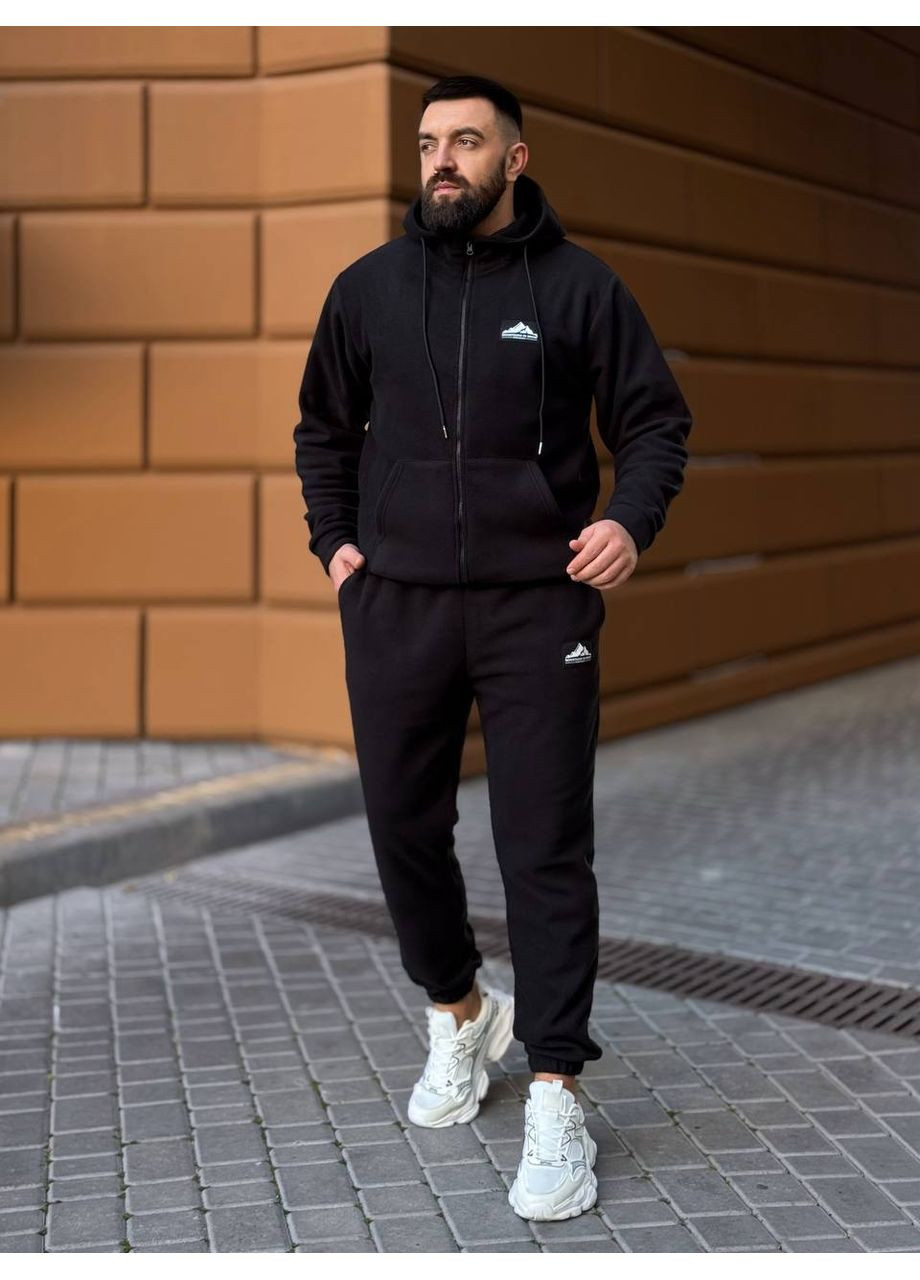 Теплий чоловічий костюм з флiсу чорного кольору 35780 Fashion (366883488)