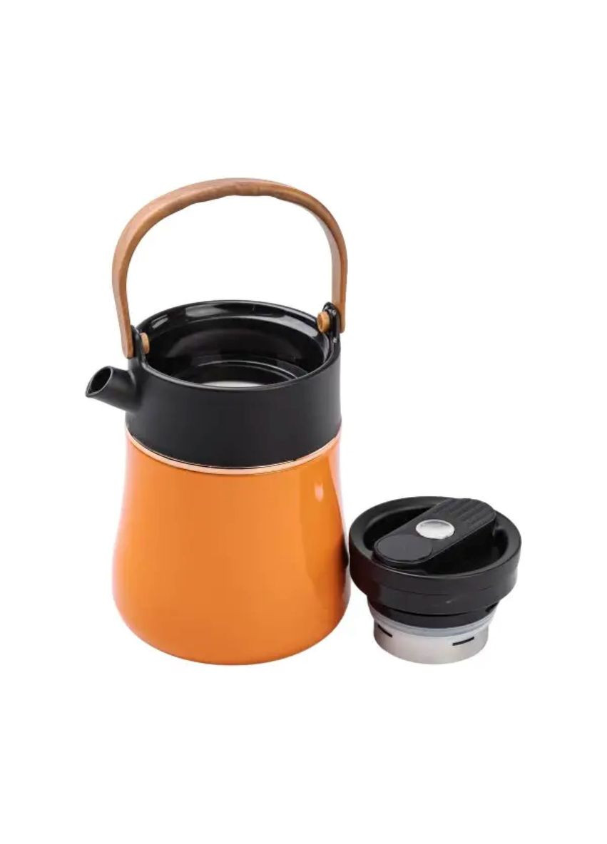 Чайник термос із датчиком температури та вакуумною ізоляцією 700 мл помаранчевий HP-14-22O Jooki (358706227)