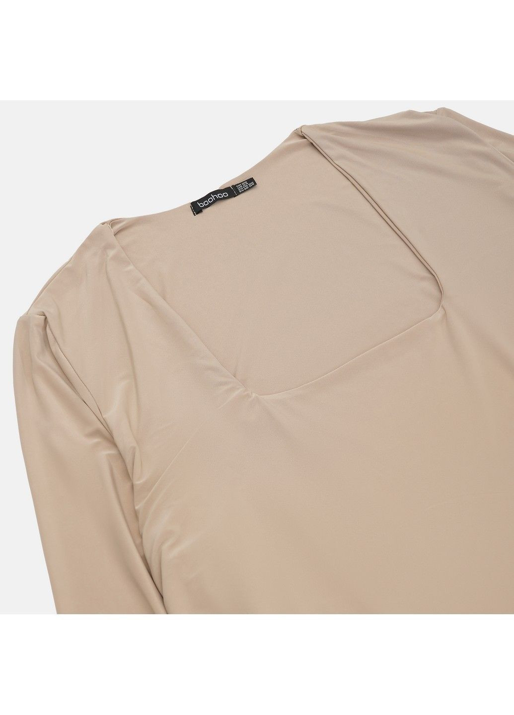 Песочное коктейльное платье Boohoo однотонное