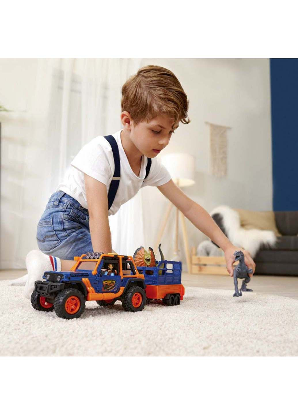 Игрушечный внедорожник Jeepster Commander и 2 фигурки динозавров Dickie toys (278082678)