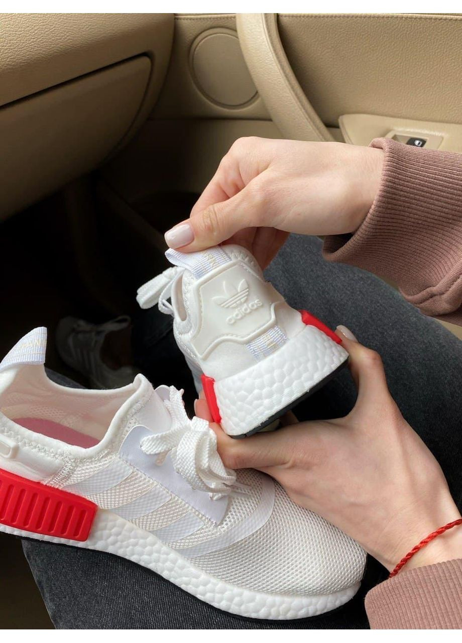Сірі Осінні кросівки чоловічі adidas nmd grey red адідас No Brand